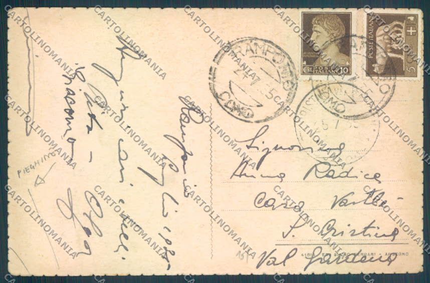 Como Ramponio PIEGHINE cartolina LQ3405 – retro