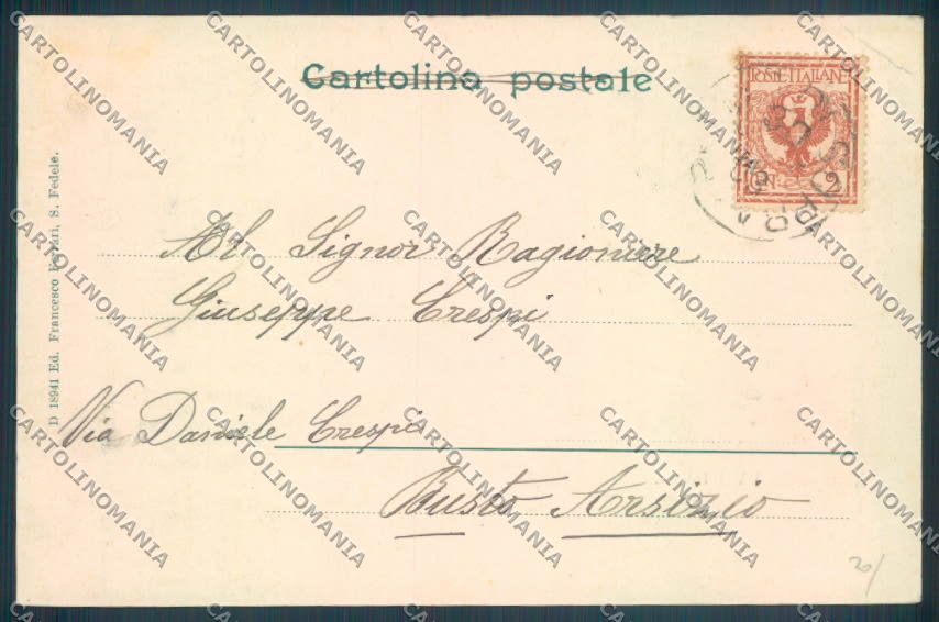 Como Ramponio PIEGHINA cartolina LQ3411 – retro