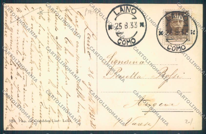 Como Laino PIEGA cartolina LQ3434 – retro