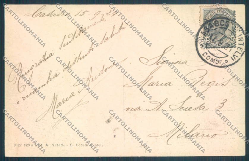 Como Casasco d'Intelvi cartolina LQ3447 – retro