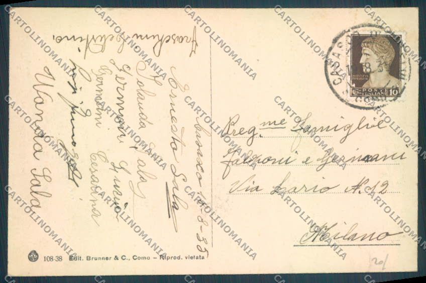 Como Casasco d'Intelvi cartolina LQ3483 – retro