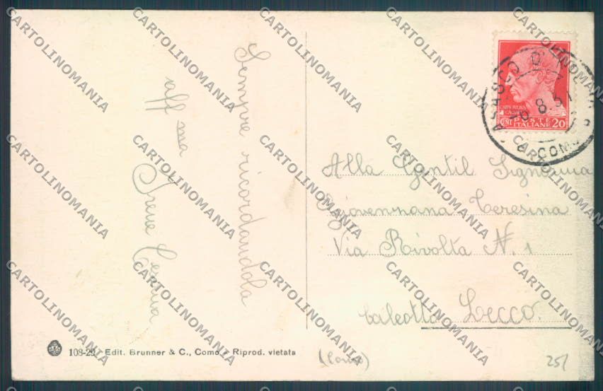 Como Casasco d'Intelvi cartolina LQ3484 – retro