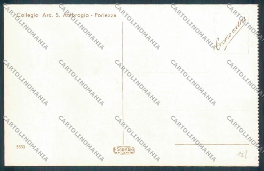 Como Porlezza Collegio Arcivescovile cartolina LQ3506 – retro