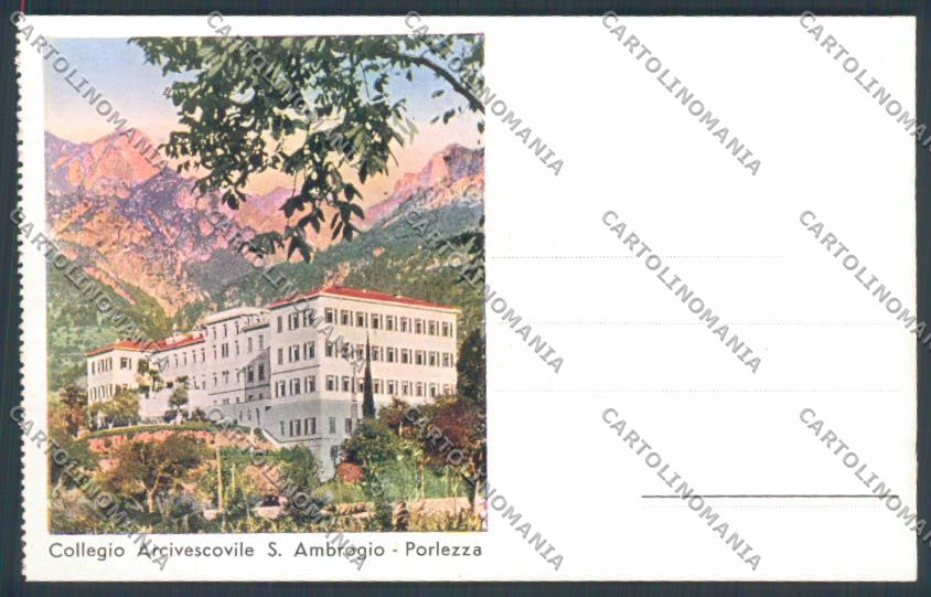 Como Porlezza Collegio Arcivescovile cartolina LQ3515 – fronte