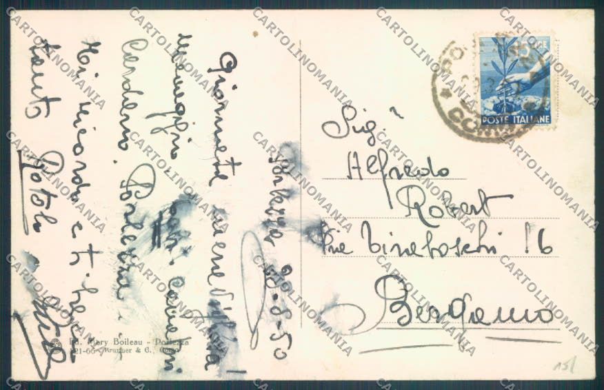 Como Porlezza Collegio Arcivescovile cartolina LQ3526 – retro