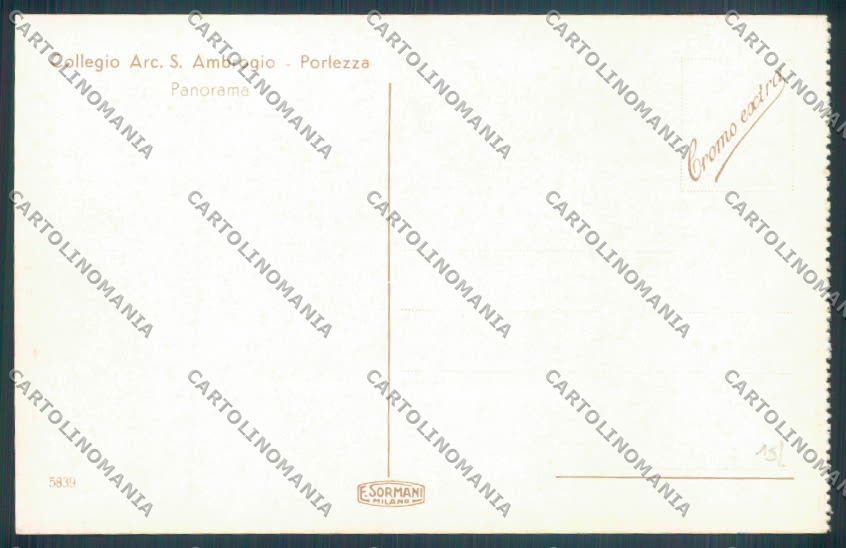 Como Porlezza Collegio Arcivescovile cartolina LQ3529 – retro