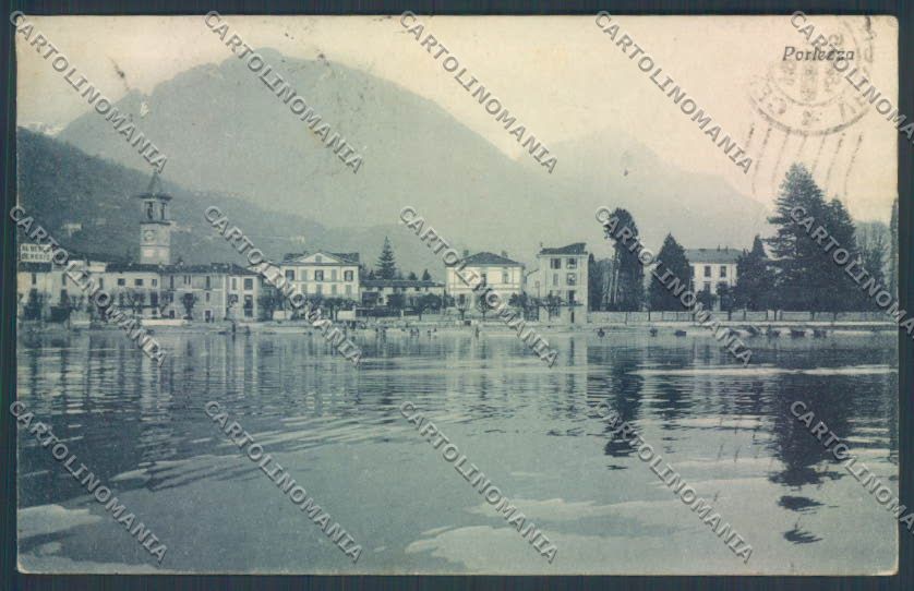 Como Porlezza ABRASA cartolina LQ3532 – fronte