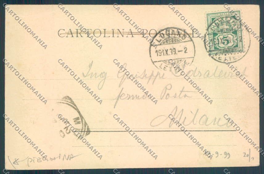 Como Porlezza PIEGHINA cartolina LQ3540 – retro
