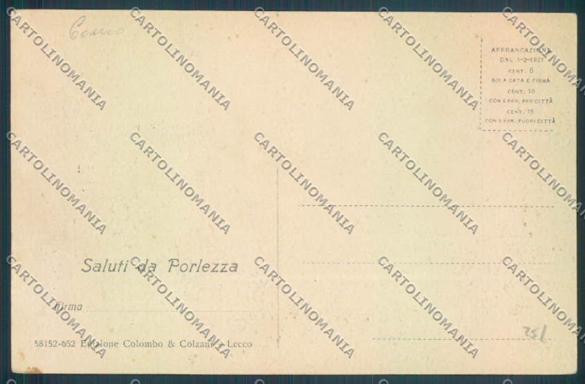 Como Porlezza cartolina LQ3545 – retro