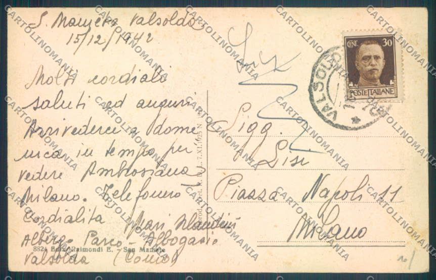 Como San Mamete cartolina LQ3557 – retro