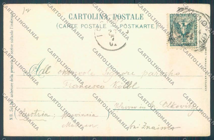 Como Osteno Cascata cartolina LQ3569 – retro