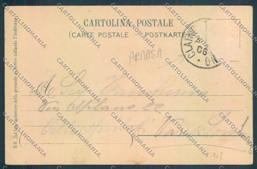 Como Osteno Cascata Barca cartolina LQ3575 – retro