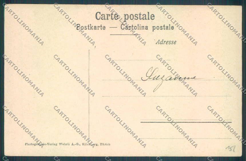Como Osteno Cascata Barca cartolina LQ3576 – retro