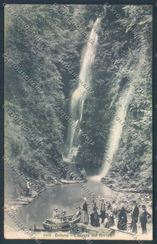 Como Osteno Cascata Barca cartolina LQ3580 – fronte