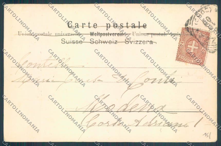 Como Osteno Cascata Barca cartolina LQ3582 – retro