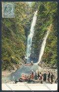 Como Osteno Cascata Barca cartolina LQ3584 – fronte
