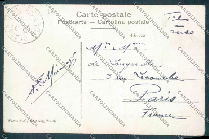 Como Osteno Cascata Barca cartolina LQ3584 – retro