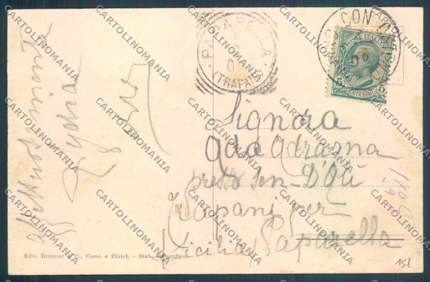 Como Osteno Barca cartolina LQ3585 – retro
