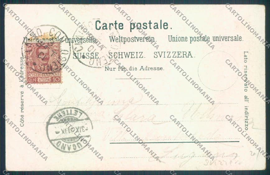 Como Osteno Cascata Barca cartolina LQ3592 – retro