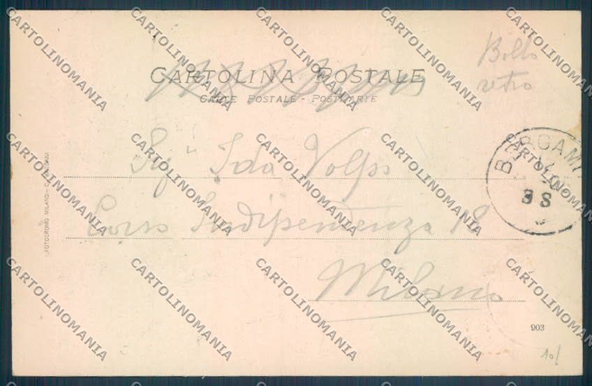 Bergamo Città Edicola cartolina LQ3744 – retro