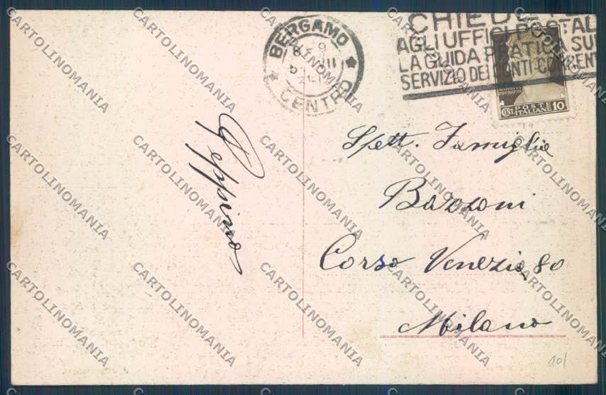 Bergamo Città cartolina LQ3785 – retro