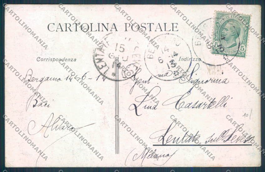 Bergamo Città cartolina LQ3812 – retro