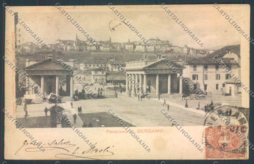 Bergamo Città Edicola PIEGHINE cartolina LQ3918 – fronte