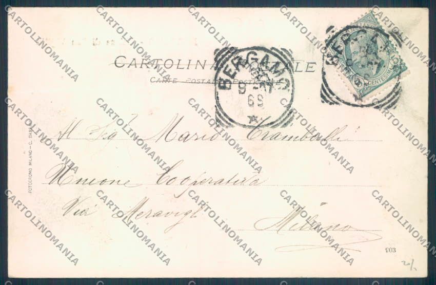 Bergamo Città cartolina LQ3961 – retro