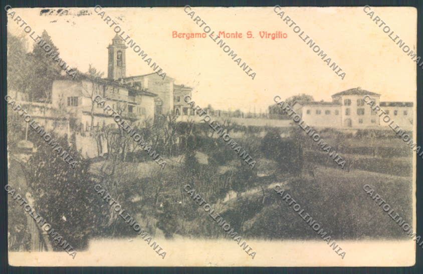 Bergamo Città PIEGHINE FORI cartolina LQ3981 – fronte