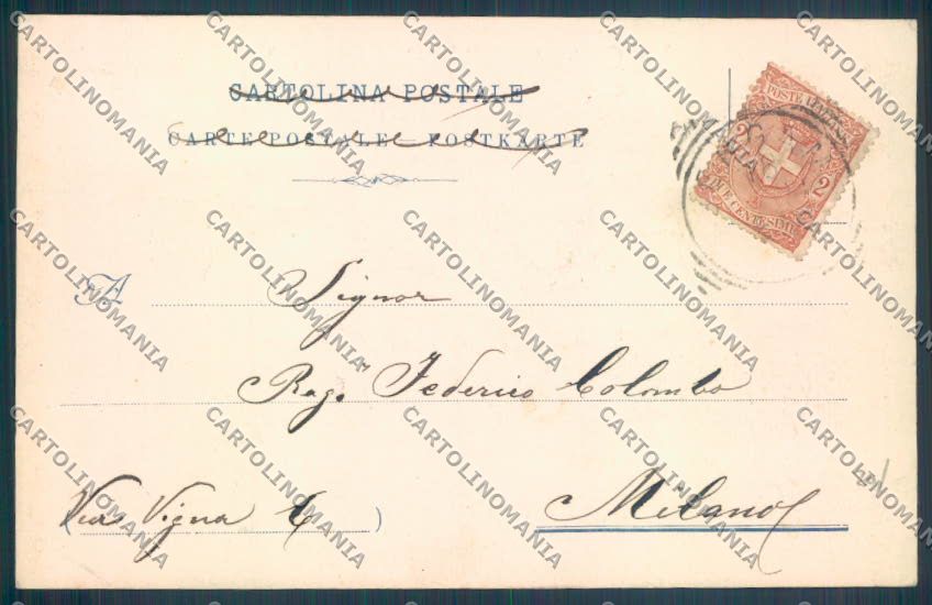 Bergamo Città Tram Edicola ABRASA cartolina LQ3996 – retro