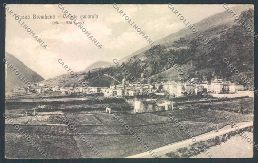 Bergamo Piazza Brembana ABRASA cartolina LQ4083 – fronte