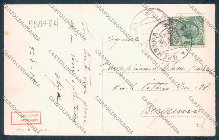 Bergamo Piazza Brembana ABRASA cartolina LQ4083 – retro