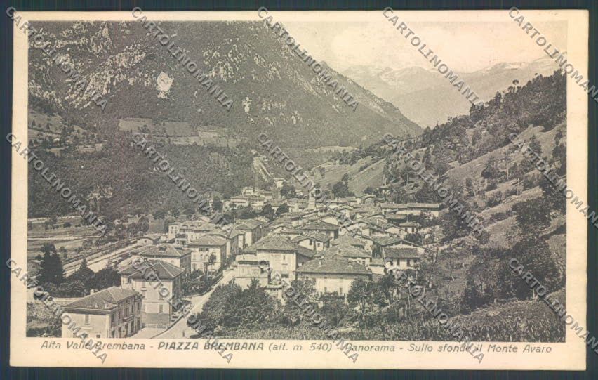 Bergamo Piazza Brembana cartolina LQ4091 – fronte