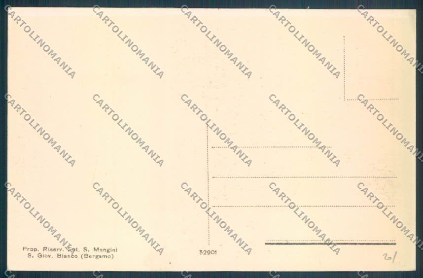 Bergamo San Giovanni Bianco cartolina LQ4098 – retro