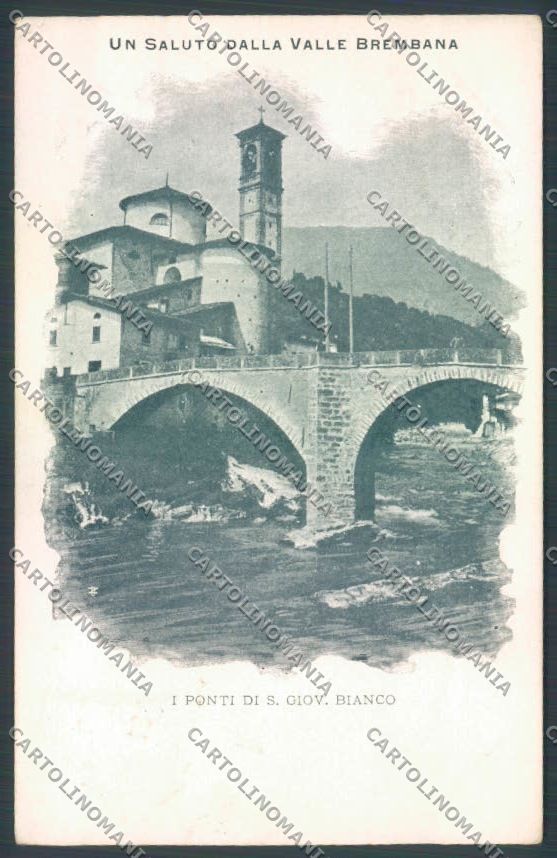 Bergamo San Giovanni Bianco Saluti da cartolina LQ4099 – fronte