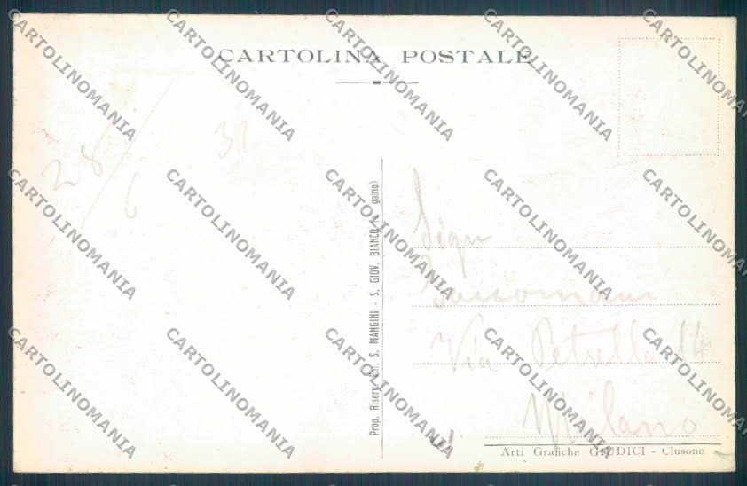 Bergamo San Giovanni Bianco cartolina LQ4102 – retro