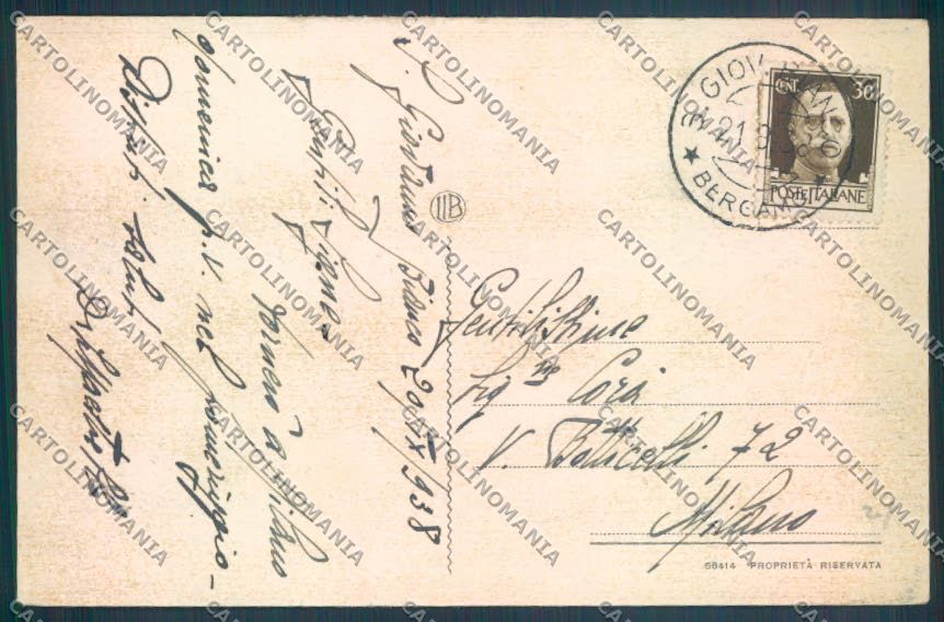 Bergamo San Giovanni Bianco cartolina LQ4103 – retro