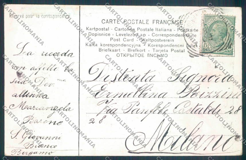 Bergamo San Giovanni Bianco cartolina LQ4108 – retro