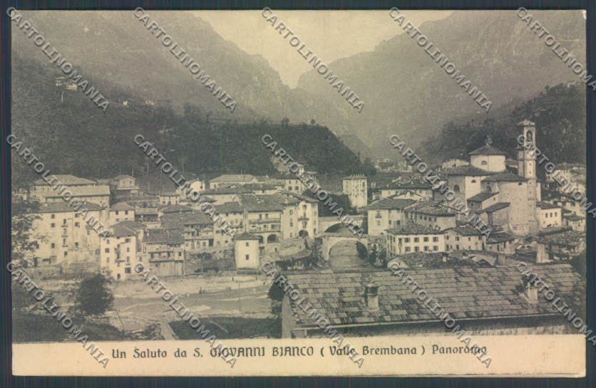 Bergamo San Giovanni Bianco Saluti da cartolina LQ4118 – fronte