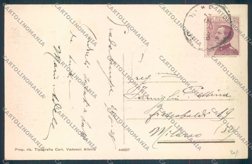 Bergamo Albino cartolina LQ4149 – retro