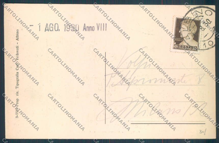 Bergamo Albino cartolina LQ4155 – retro