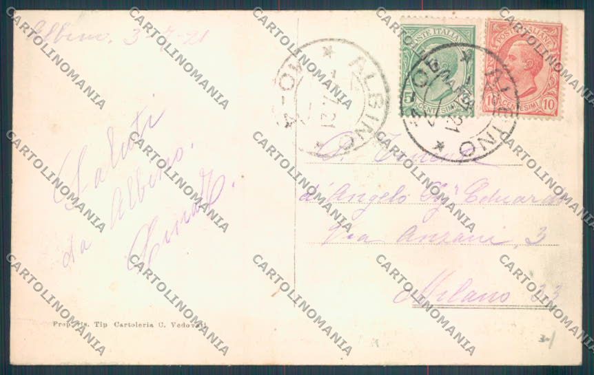 Bergamo Albino cartolina LQ4157 – retro