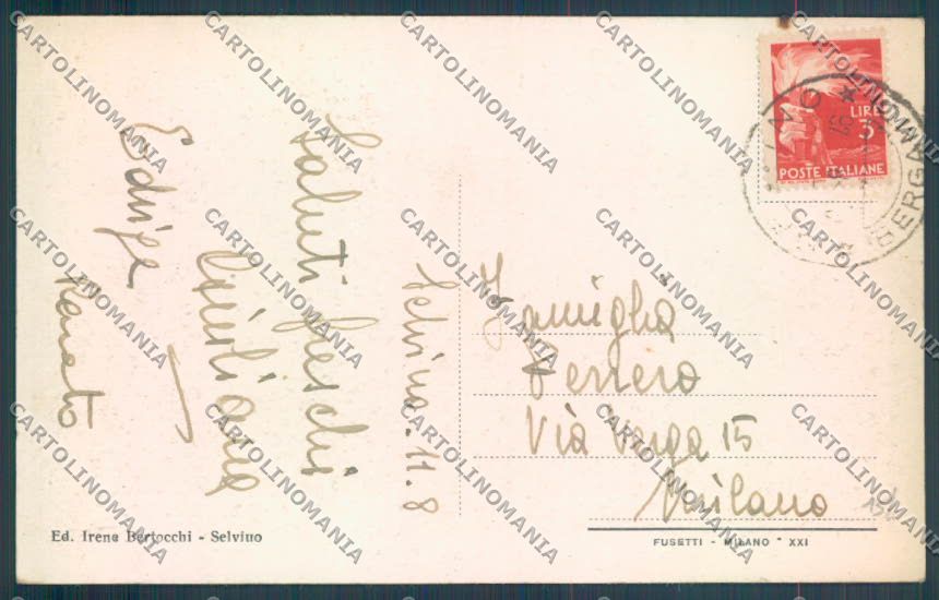 Bergamo Selvino cartolina LQ4171 – retro
