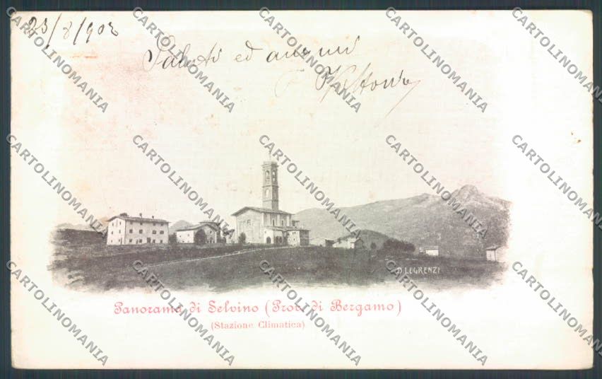 Bergamo Selvino cartolina LQ4178 – fronte