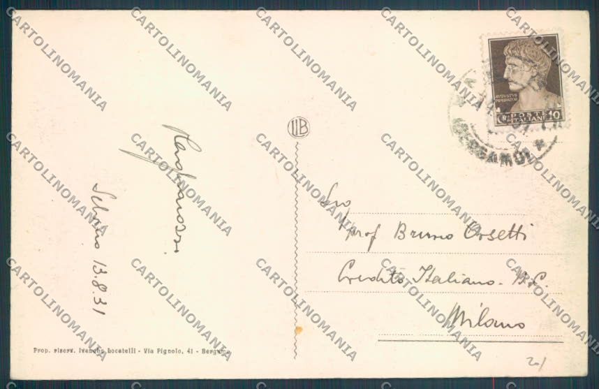 Bergamo Selvino cartolina LQ4183 – retro