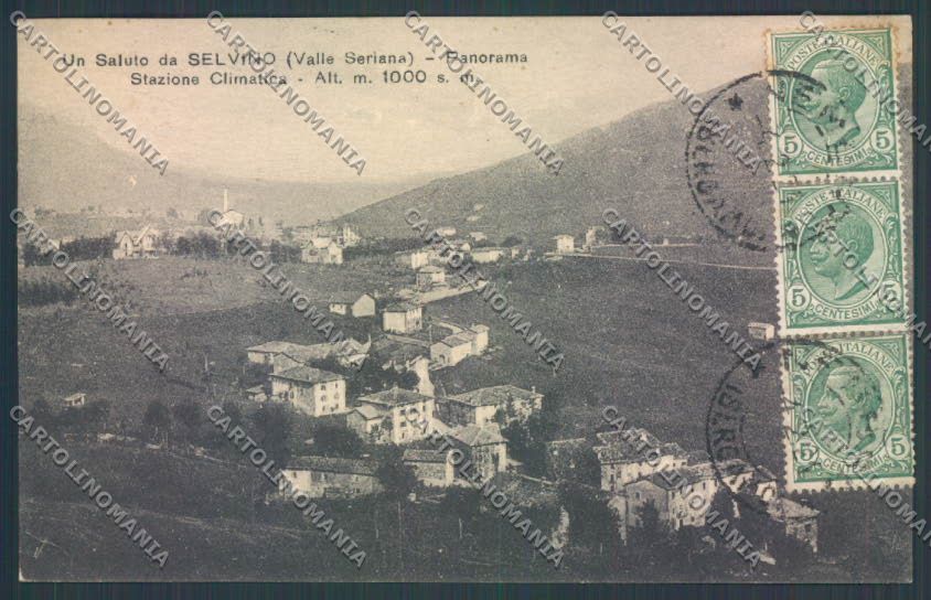 Bergamo Selvino Saluti da cartolina LQ4184 – fronte
