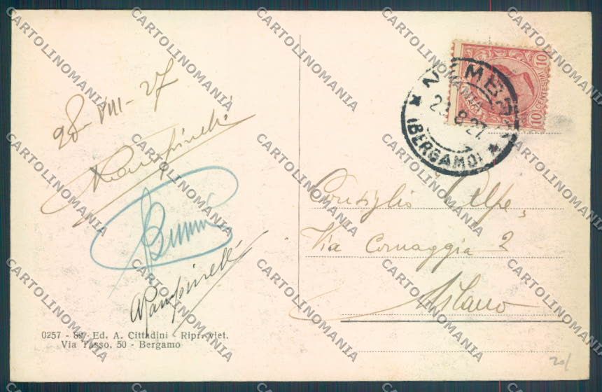 Bergamo Selvino cartolina LQ4186 – retro