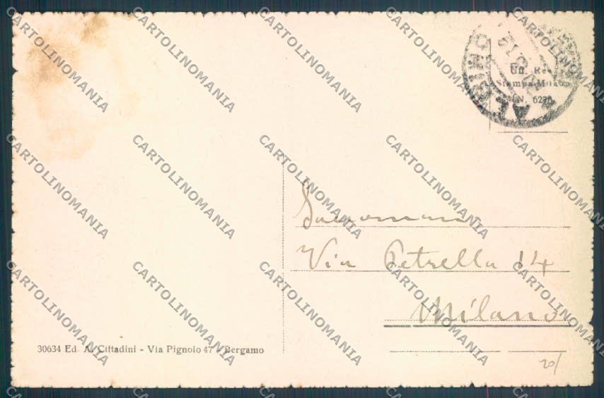 Bergamo Selvino cartolina LQ4187 – retro