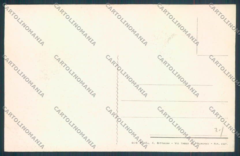 Bergamo Selvino Saluti da cartolina LQ4193 – retro
