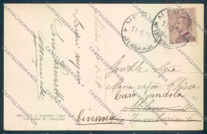 Bergamo Selvino cartolina LQ4194 – retro